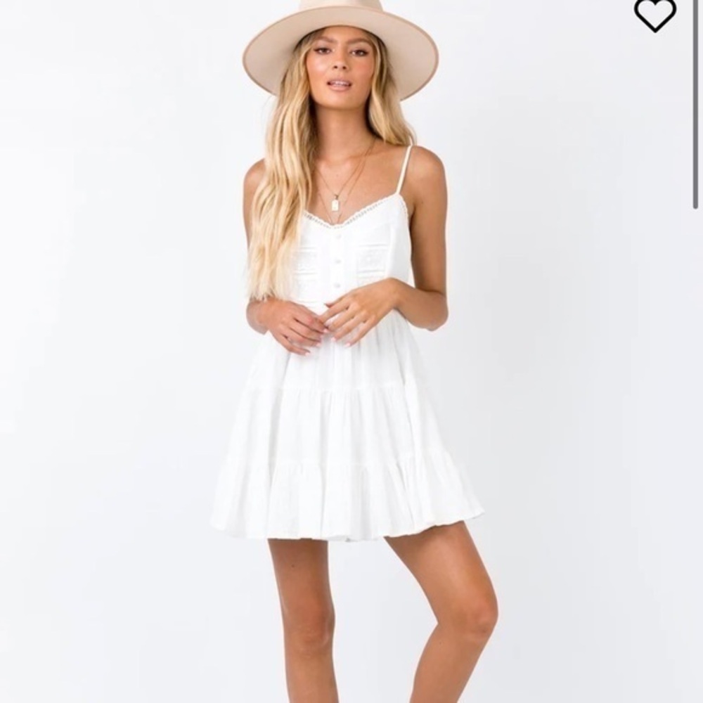 Princess Polly DLANEY MINI DRESS WHITE